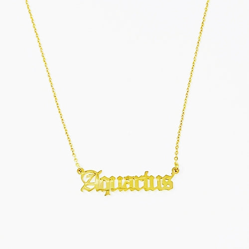 English Zodiac Necklace