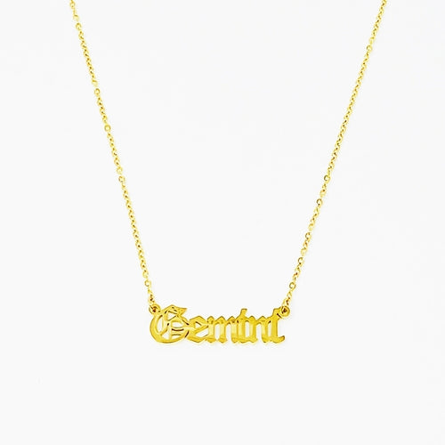 English Zodiac Necklace