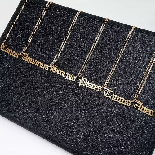 English Zodiac Necklace