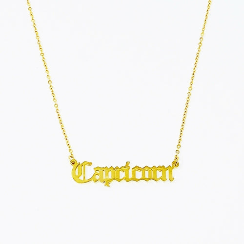 English Zodiac Necklace