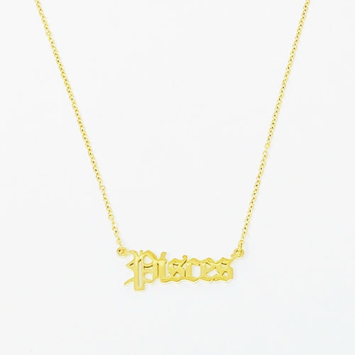 English Zodiac Necklace