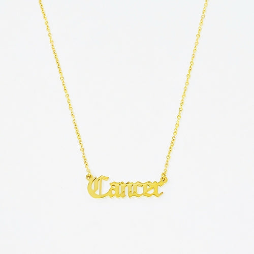 English Zodiac Necklace