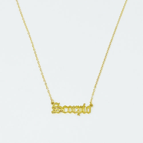 English Zodiac Necklace