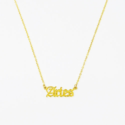 English Zodiac Necklace