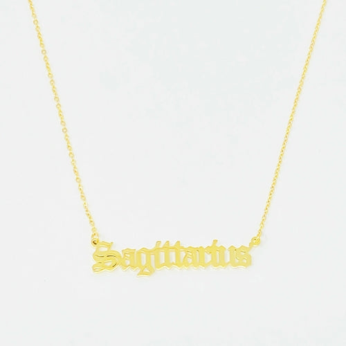 English Zodiac Necklace