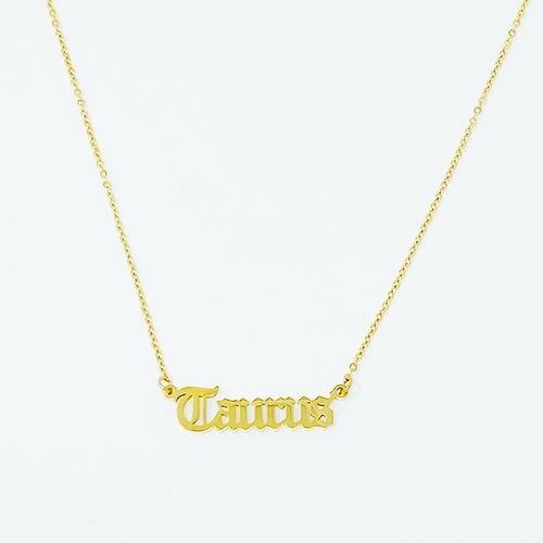 English Zodiac Necklace