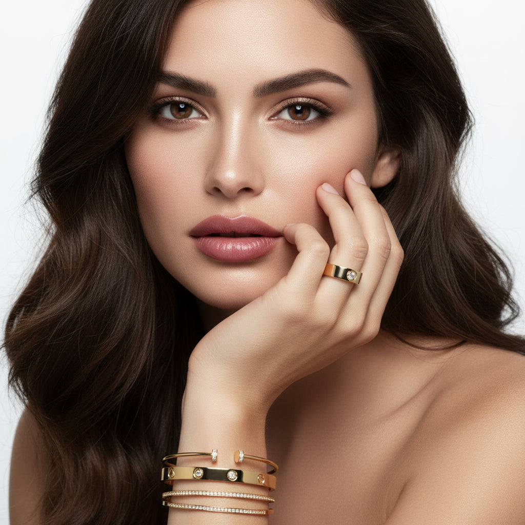 Layered Bangle Ring Set