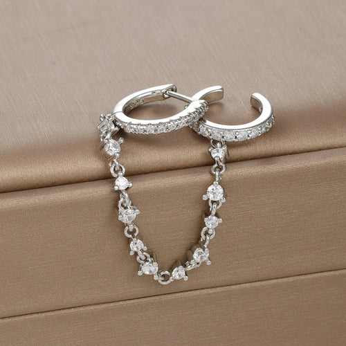 Crystal Chain Drop Earrings