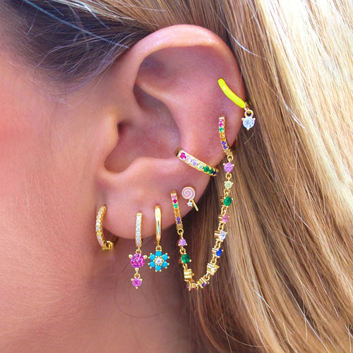 Crystal Chain Drop Earrings