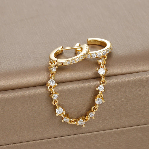 Crystal Chain Drop Earrings