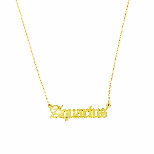 English Zodiac Necklace