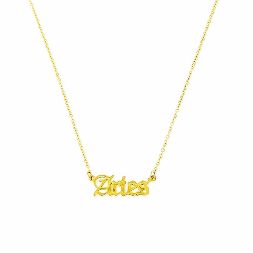English Zodiac Necklace