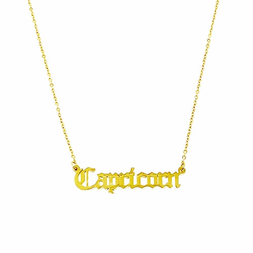 English Zodiac Necklace