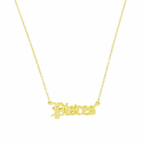 English Zodiac Necklace